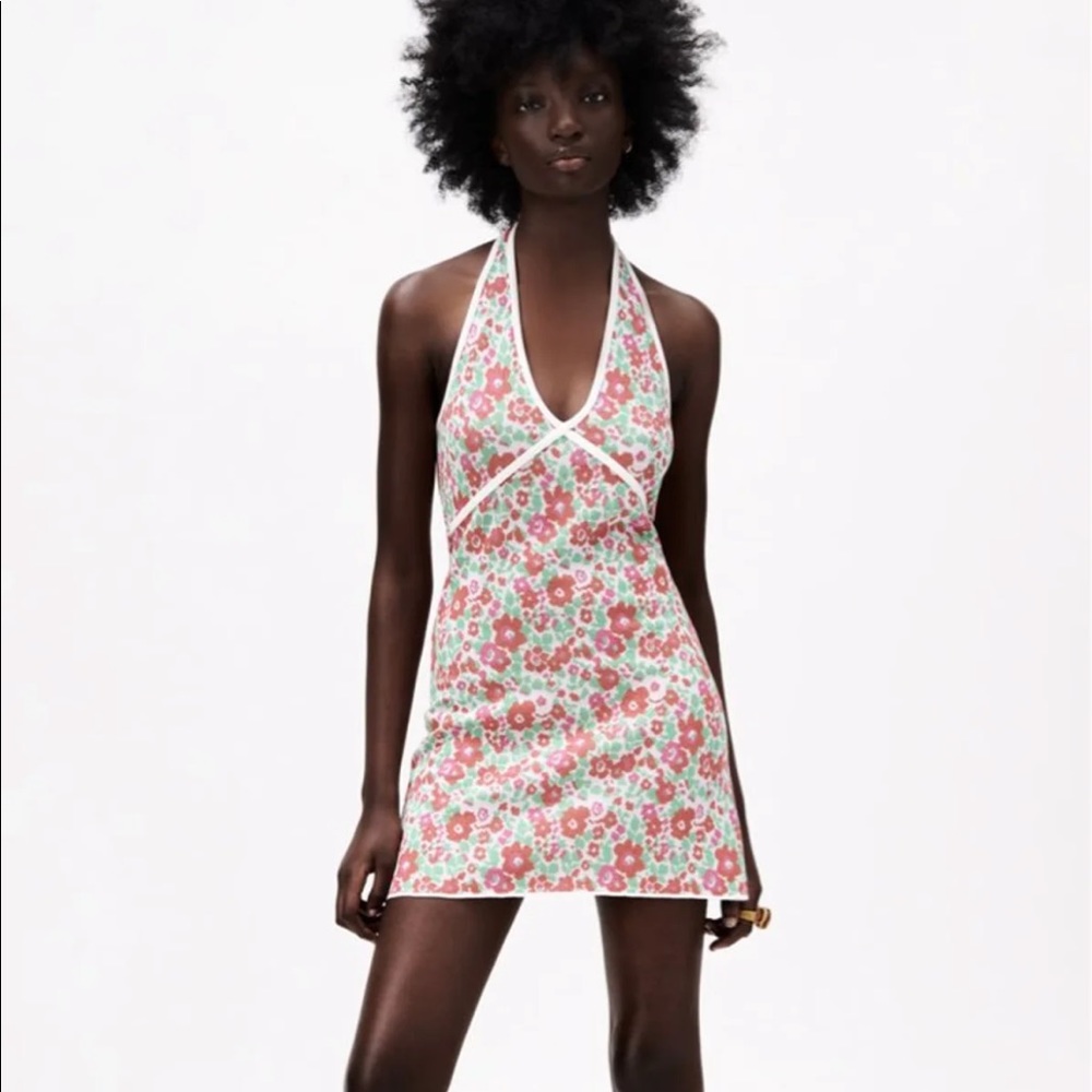 Zara knit halter dress